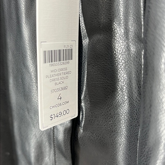 Chico's Black Faux Leather Dress - Picture 1 of 5